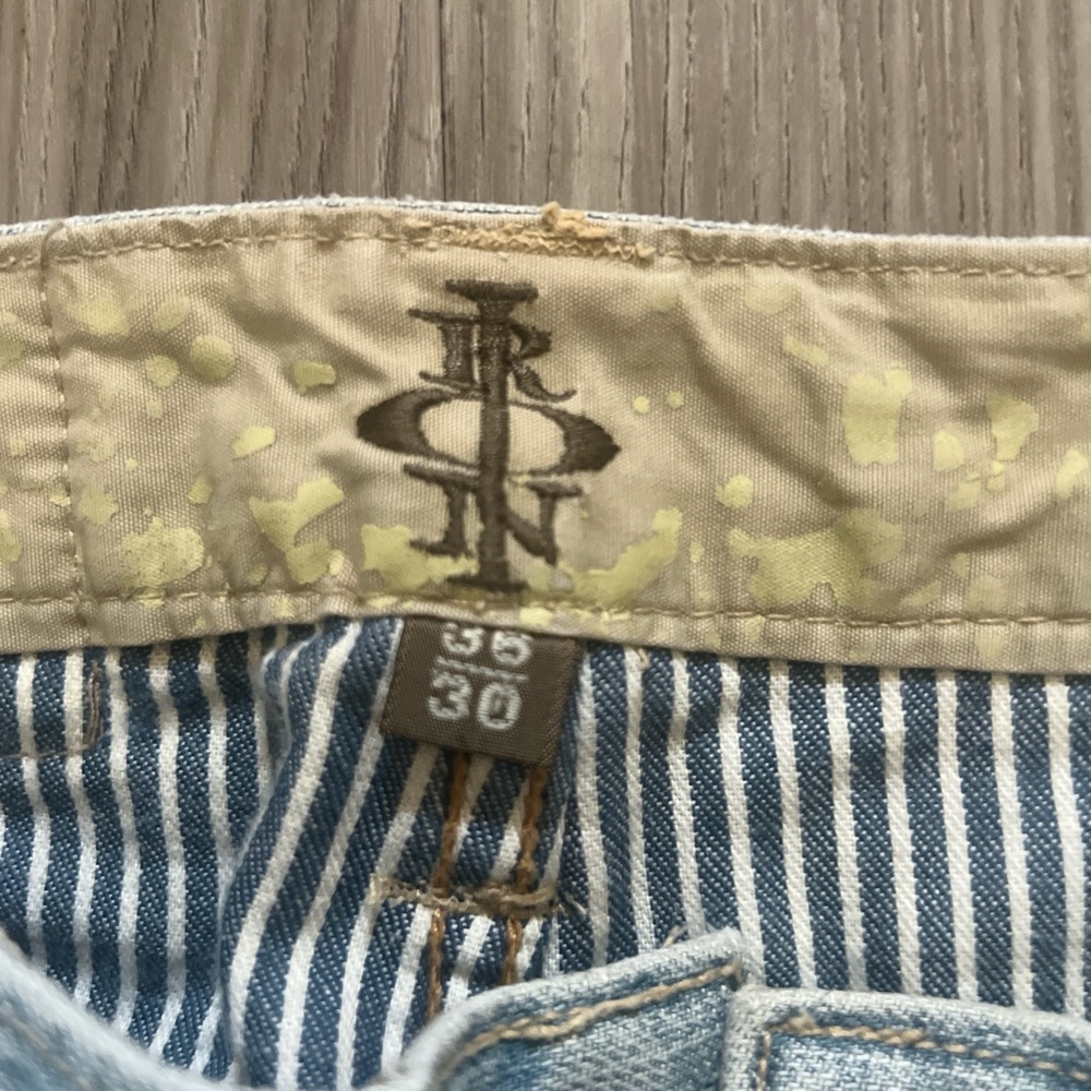 Light Blue Distressed Men's Jeans - Picture 2 of 3